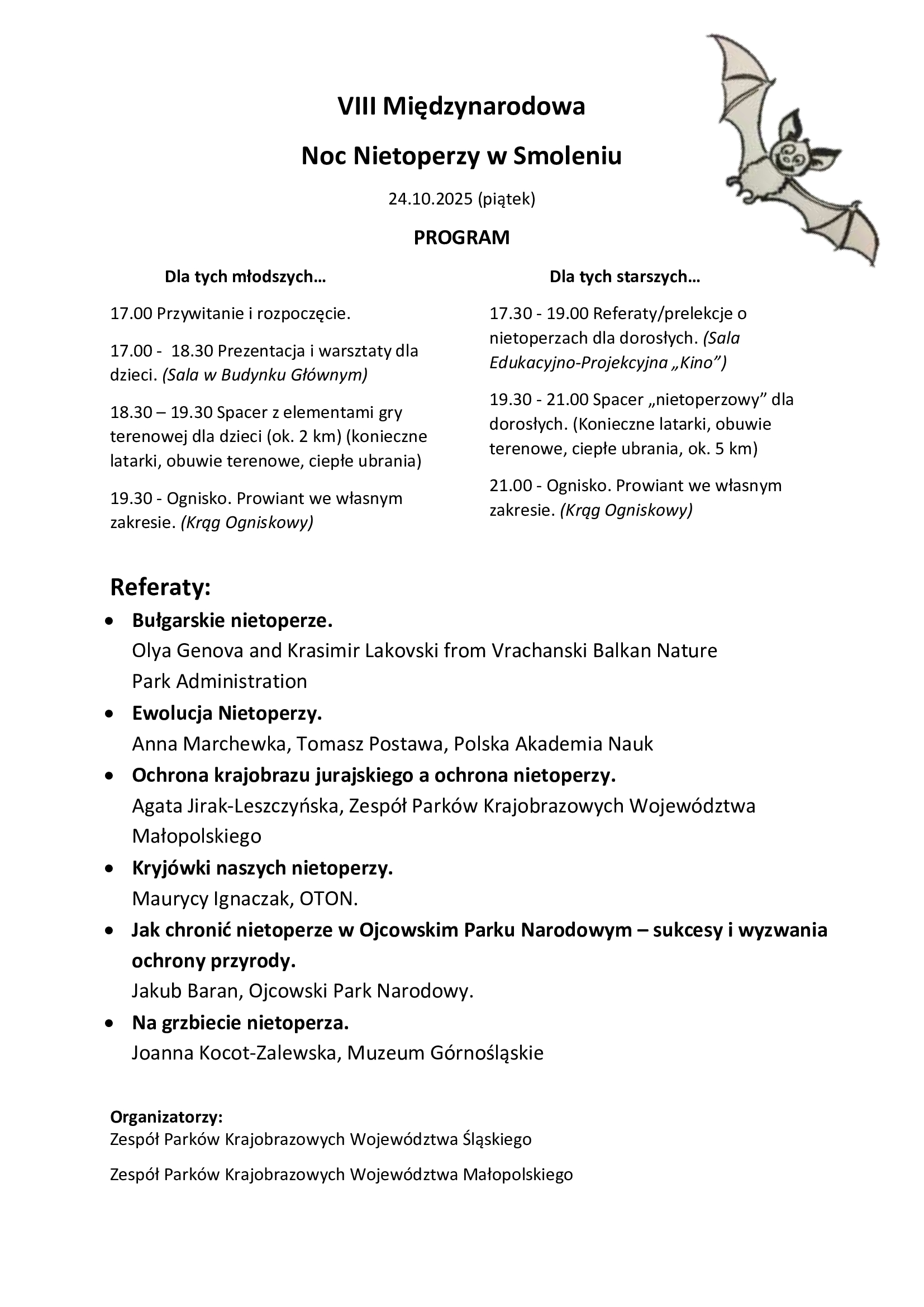 Noc Nietoperzy w Smoleniu program2025.2
